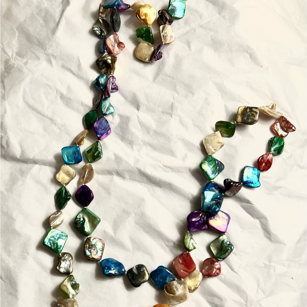 Multicolor Boho Statement Necklace - image 8